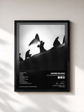 #noir Tableau de l'album Playing Robots Into Heaven de James Blake, cadre noir, imprimé et encadré en France