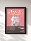 #noir Tableau de l'album Se non ti vedo non esisti de Levante, cadre noir, imprimé et encadré en France