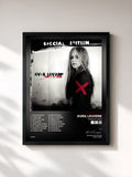 #noir Tableau de l'album Under My Skin de Avril Lavigne, cadre noir, imprimé et encadré en France