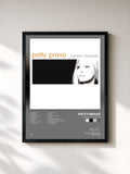#noir Tableau de l'album Canzoni Stupende de Patty Pravo, cadre noir, imprimé et encadré en France