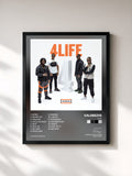 #noir Tableau de l'album 4LIFE de Valsbezig, cadre noir, imprimé et encadré en France
