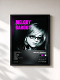 #noir Tableau de l'album Worrisome Heart de Melody Gardot, cadre noir, imprimé et encadré en France