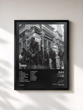 #noir Tableau de l'album Divergence de D.A.V, cadre noir, imprimé et encadré en France