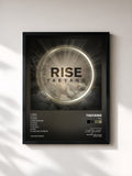 #noir Tableau de l'album RISE de TAEYANG, cadre noir, imprimé et encadré en France