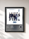 #noir Tableau de l'album Over The TOP de INFINITE, cadre noir, imprimé et encadré en France