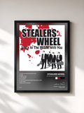 #noir Tableau de l'album Stuck in the Middle with You de Stealers Wheel, cadre noir, imprimé et encadré en France