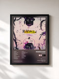 #noir Tableau de l'album Santeria (Voodoo Edition) de Marracash, cadre noir, imprimé et encadré en France