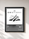 #noir Tableau de l'album Atlas: Emotions de Sleeping At Last, cadre noir, imprimé et encadré en France