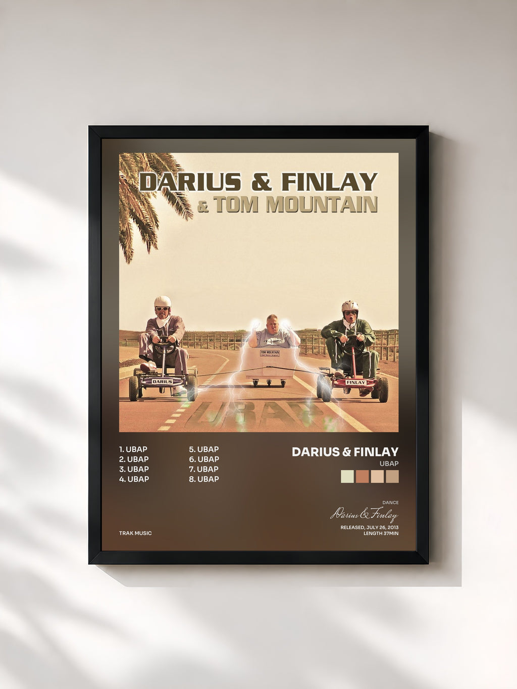 #noir Tableau de l'album Ubap de Darius & Finlay, cadre noir, imprimé et encadré en France