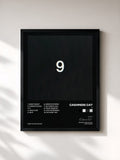 #noir Tableau de l'album 9 de Cashmere Cat, cadre noir, imprimé et encadré en France