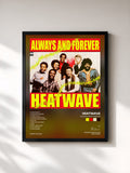 #noir Tableau de l'album Always and Forever de Heatwave, cadre noir, imprimé et encadré en France