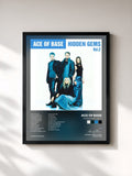 #noir Tableau de l'album Hidden Gems, Vol. 2 de Ace of Base, cadre noir, imprimé et encadré en France