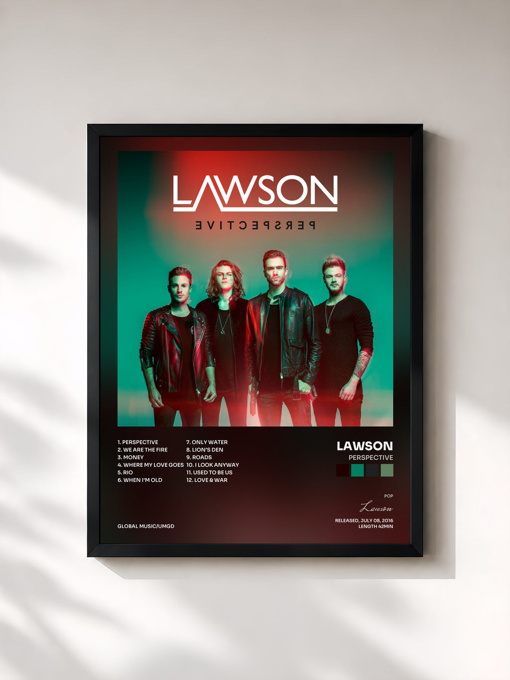 #noir Tableau de l'album Perspective de Lawson, cadre noir, imprimé et encadré en France