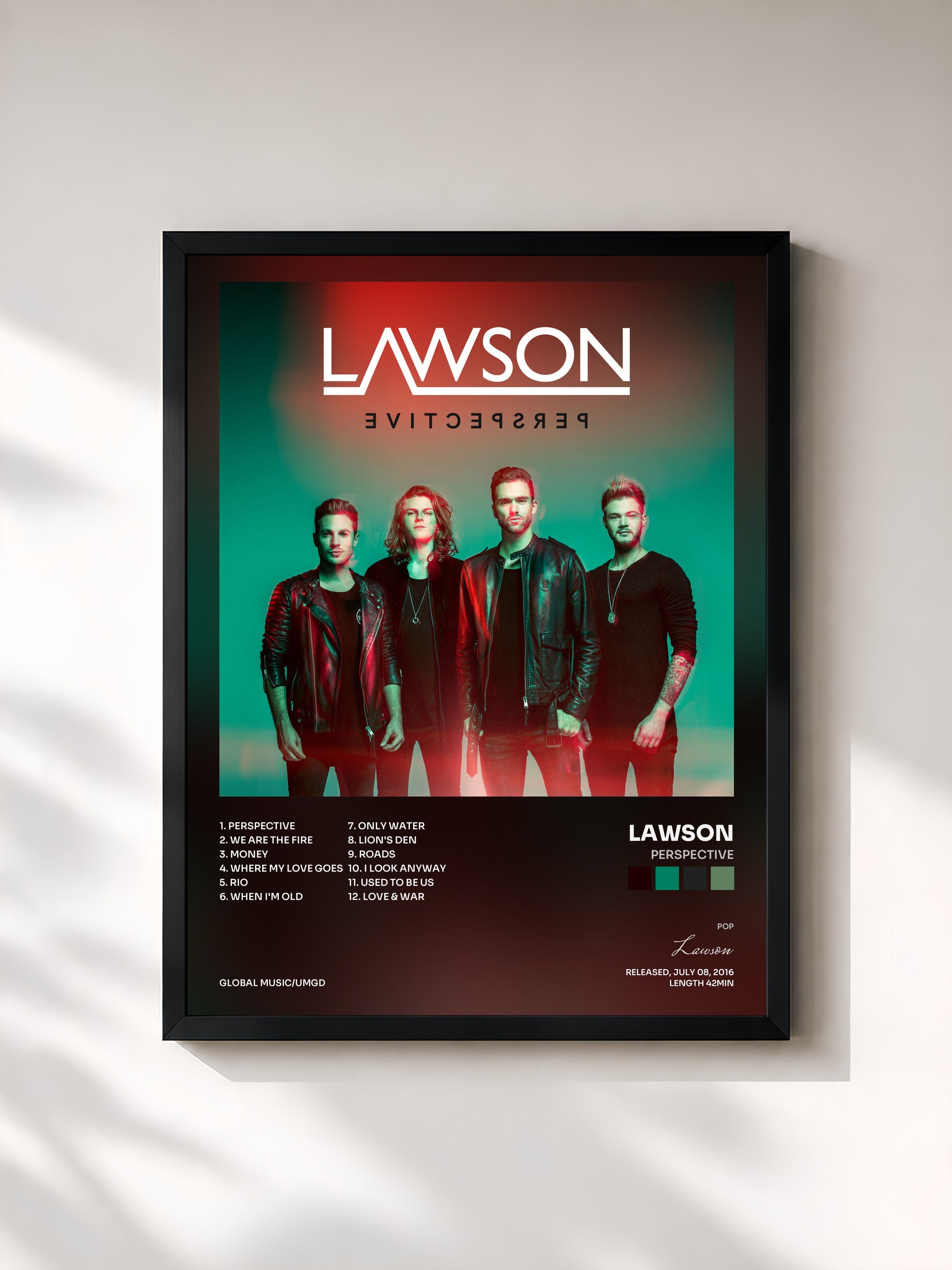 #noir Tableau de l'album Perspective de Lawson, cadre noir, imprimé et encadré en France