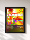 #noir Tableau de l'album Encanto de Sergio Mendes, cadre noir, imprimé et encadré en France