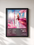 #noir Tableau de l'album Pink Friday 2 de Nicki Minaj, cadre noir, imprimé et encadré en France
