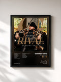 #noir Tableau de l'album No Tengo Rival de Gerardo Ortiz, cadre noir, imprimé et encadré en France