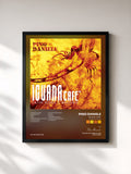 #noir Tableau de l'album Iguana Cafe' (Latin Blues E Melodie) de Pino Daniele, cadre noir, imprimé et encadré en France
