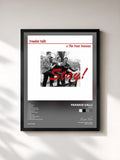 #noir Tableau de l'album Stay! de Frankie Valli, cadre noir, imprimé et encadré en France