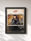 #noir Tableau de l'album Real Friends de Chris Janson, cadre noir, imprimé et encadré en France