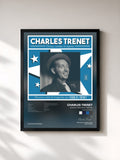 #noir Tableau de l'album Bonus, raretés et pépites (Remasterisé en 2017) de Charles Trenet, cadre noir, imprimé et encadré en France