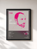 #noir Tableau de l'album Sort of Revolution de Fink, cadre noir, imprimé et encadré en France
