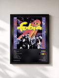 #noir Tableau de l'album Mundo Feliz de Fobia, cadre noir, imprimé et encadré en France