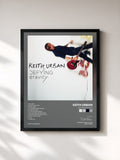 #noir Tableau de l'album Defying Gravity de Keith Urban, cadre noir, imprimé et encadré en France