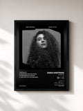 #noir Tableau de l'album Satellite (EP) de Sara Hartman, cadre noir, imprimé et encadré en France