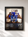 #noir Tableau de l'album Bleuski de Yung Bleu, cadre noir, imprimé et encadré en France