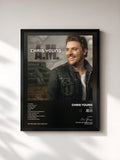 #noir Tableau de l'album A.M. de Chris Young, cadre noir, imprimé et encadré en France
