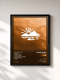 #noir Tableau de l'album Journeys de Xavier Rudd, cadre noir, imprimé et encadré en France