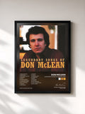 #noir Tableau de l'album Legendary Songs Of Don McLean de Don McLean, cadre noir, imprimé et encadré en France