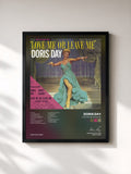 #noir Tableau de l'album Love Me Or Leave Me de Doris Day, cadre noir, imprimé et encadré en France