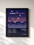 #noir Tableau de l'album Lo Cold: The Remixes de Ben Cocks, cadre noir, imprimé et encadré en France