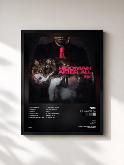 SiM · HOOMAN AFTER ALL — Affiche encadrée