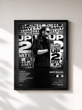 #noir Tableau de l'album Up2Date EP de Samy Deluxe, cadre noir, imprimé et encadré en France