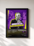 #noir Tableau de l'album Seresta do Natanzinho 2K23 de Natanzinho Lima, cadre noir, imprimé et encadré en France