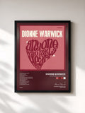 #noir Tableau de l'album Anyone Who Had a Heart de Dionne Warwick, cadre noir, imprimé et encadré en France