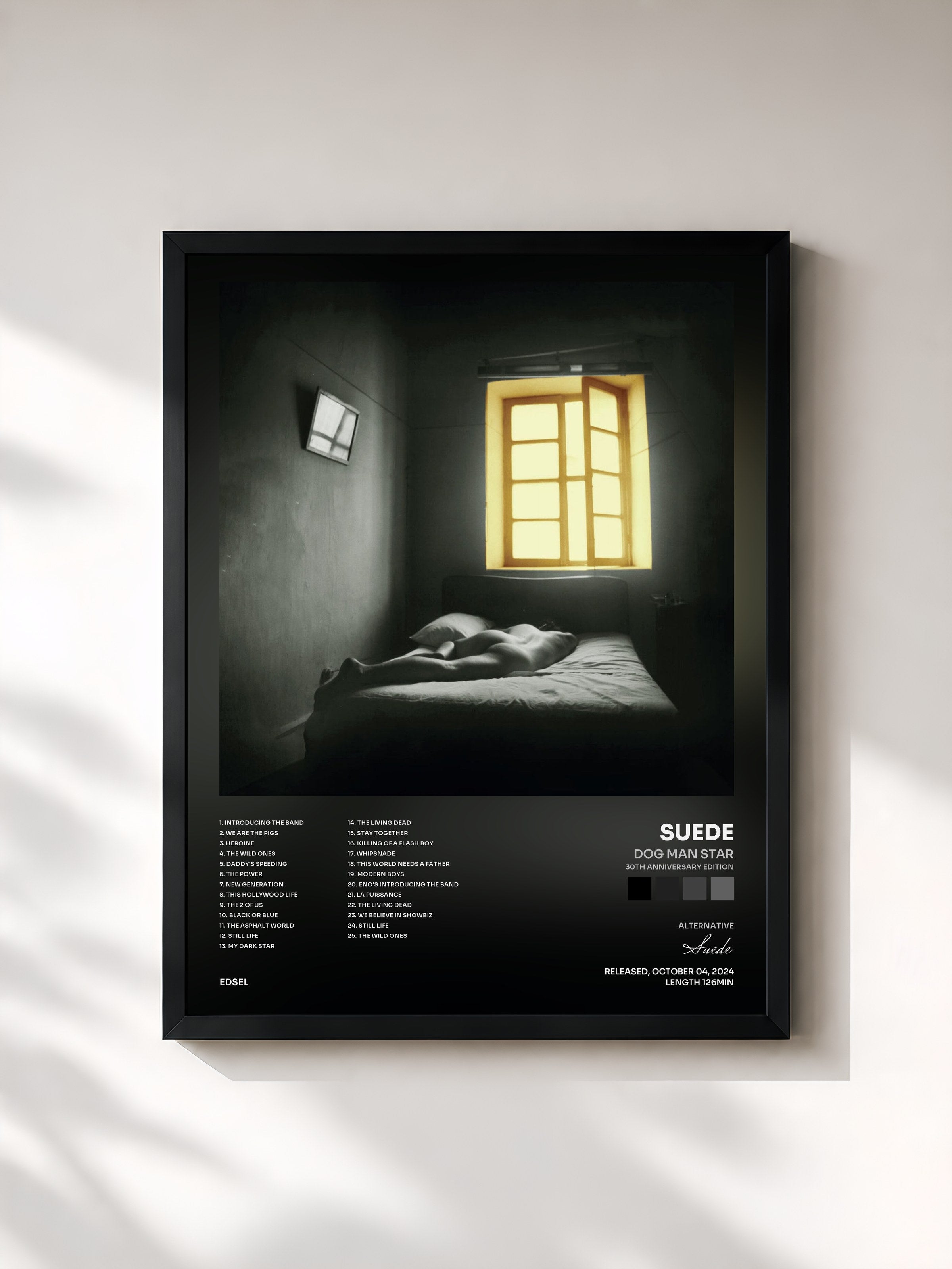 #noir Tableau de l'album Dog Man Star (30th Anniversary Edition) de Suede, cadre noir, imprimé et encadré en France