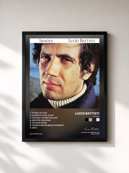 Lucio Battisti · Images — Affiche encadrée