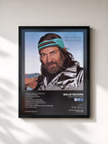 #noir Tableau de l'album Always On My Mind de Willie Nelson, cadre noir, imprimé et encadré en France