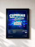 #noir Tableau de l'album Cumbias Para Bailar de Los Askis, cadre noir, imprimé et encadré en France