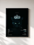 #noir Tableau de l'album BEST SELECTION "noir" de Aimer, cadre noir, imprimé et encadré en France