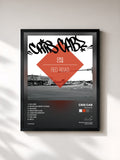 #noir Tableau de l'album Red Road de Cris Cab, cadre noir, imprimé et encadré en France
