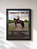 #noir Tableau de l'album Corridos De Caballos de El Komander, cadre noir, imprimé et encadré en France