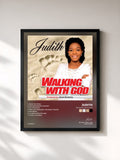 #noir Tableau de l'album Walking with God de Judith, cadre noir, imprimé et encadré en France