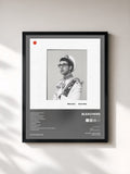 #noir Tableau de l'album Gone Now de Bleachers, cadre noir, imprimé et encadré en France