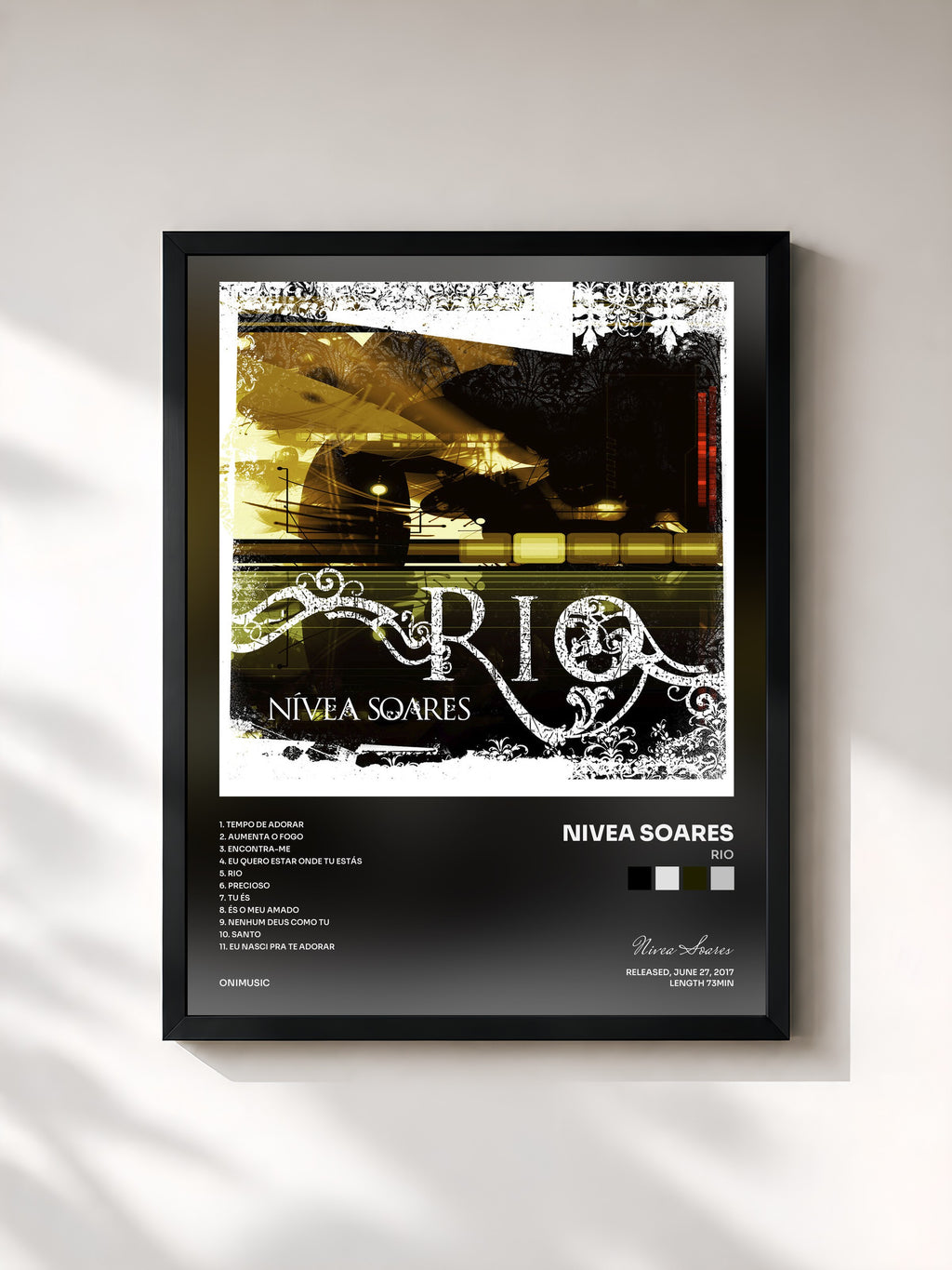 #noir Tableau de l'album Rio de Nivea Soares, cadre noir, imprimé et encadré en France