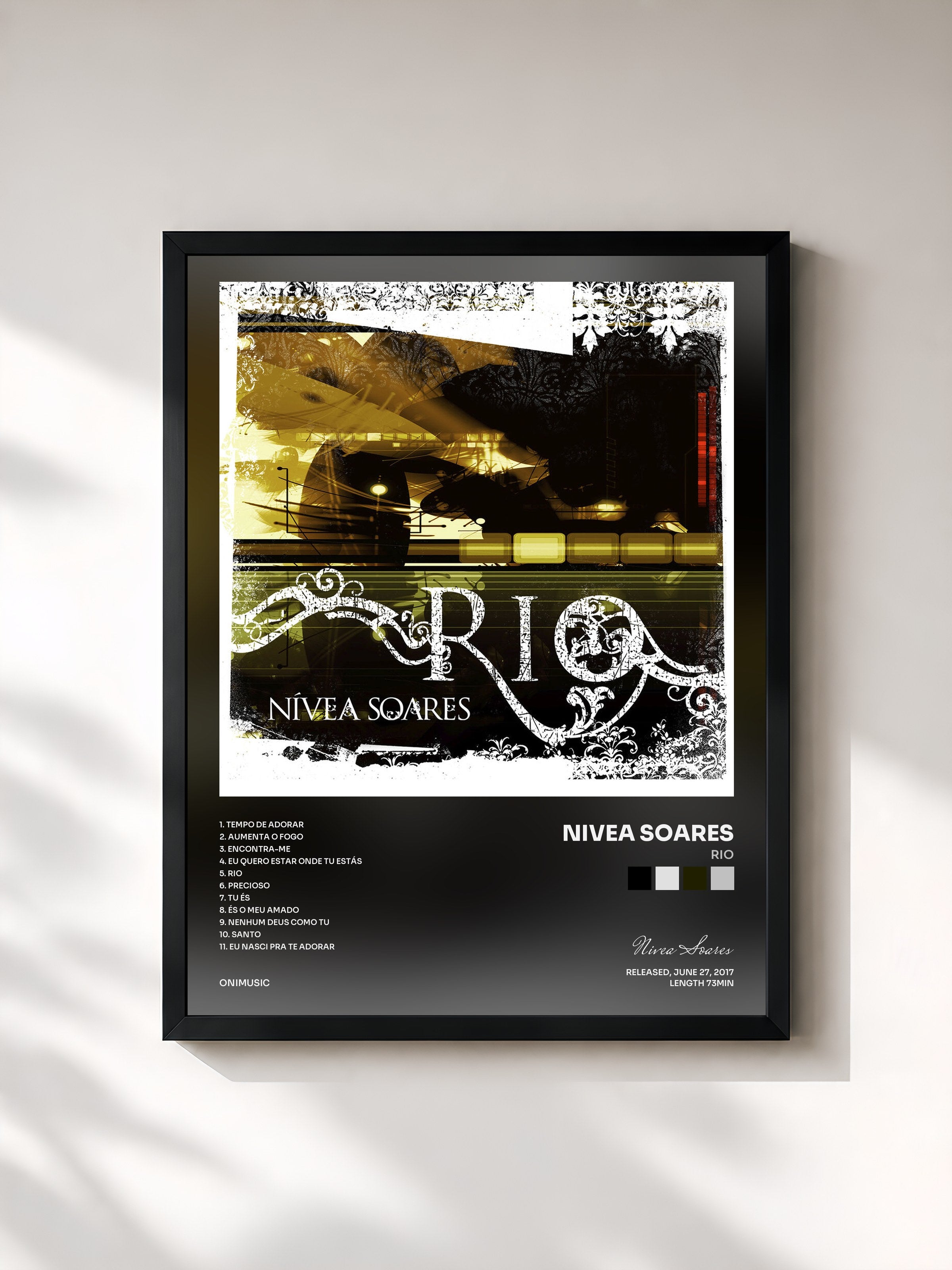 #noir Tableau de l'album Rio de Nivea Soares, cadre noir, imprimé et encadré en France